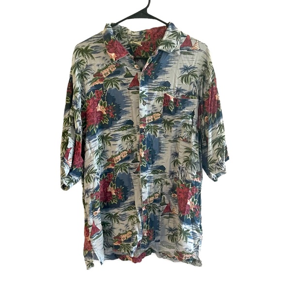 Rainforest Cafe Other - Vintage A Souvenir Of The Rainforest Café Mens Short Sleeve Hawaiian Shirt Large